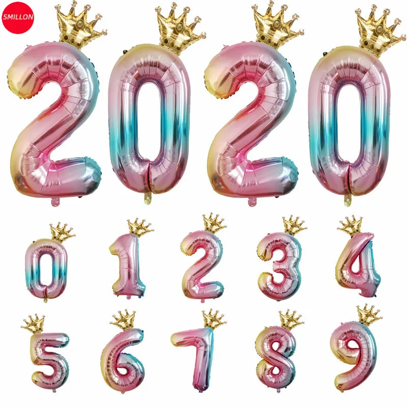 2 шт. 32 дюймовый градиентный цифровой воздушный шар|Воздушные шары и аксессуары| |