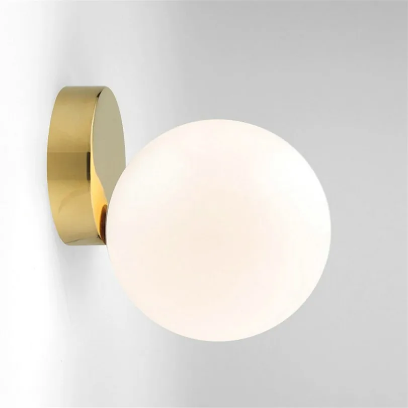 

Post-modern Simplicity LED Wall Lights Glass Ball Living Room Hallway Lights Bedroom Bedside Designer Wall Sconce Light Fixture
