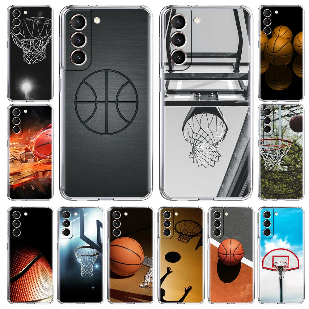

Hot Sports Basketball For Samsung Galaxy S21 S20 FE S10 Plus Clear Phone Case S9 S8 S10e Note 10 Lite 20 Ultra 9 Silicone Cover