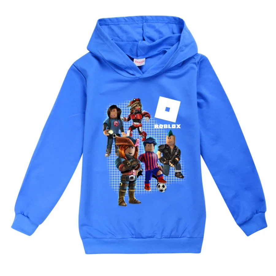 Осенняя Толстовка robloxing с капюшоном для маленьких девочек детская одежда
