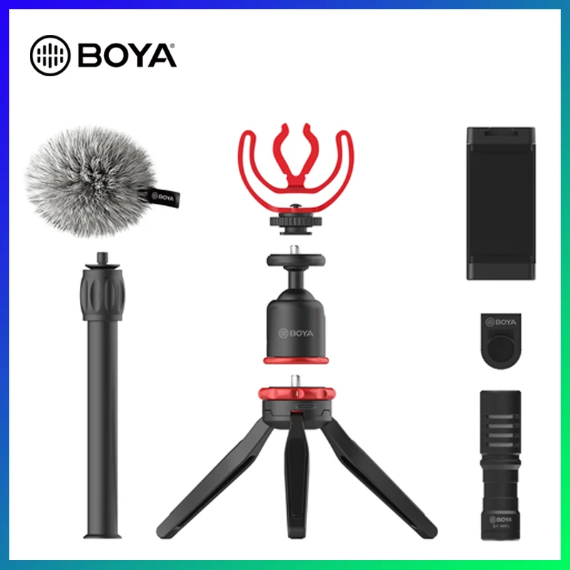 

BOYA BY-VG330 Universal microphone video kit for for iPhone X 8Plus 8 7Plus 7 Samsung Youtube vlog Studio Live Video Recording