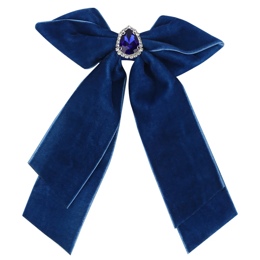 

2021 Women Girls Velvet Bow Hair Clips Barrettes Colorful Rhinestone Ribbon Bowknot Hairpins For Ladies Hair Accessories