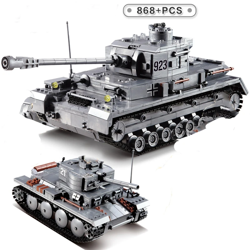 Совместимый Танк legoing tiger Panzer немецкая армия m1a2 abrams t90 ww2 военный автомобиль война