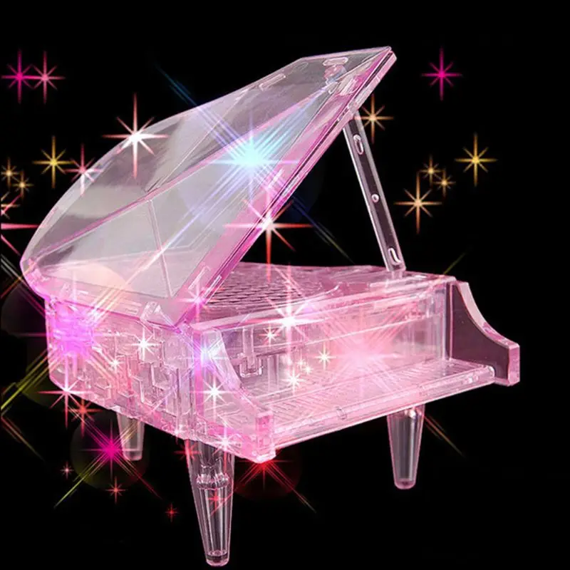 

3D Crystal Piano Puzzle with Light /Music Home Decoration Adult Children's Intellective Learning Toys