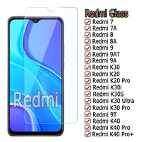 9h glass for xiaomi redmi k40 k30 k30s k30i k20 pro ultra plus cover screen protector film for redmi 7 8 9 7a 8a 9a 9at 9t glass
