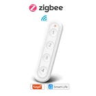 Tuya ZigBee 3,0 Беспроводной 4-кнопочный Портативный пульт работает с Smartthings Conbee Deconz палка Domoticz концентратора