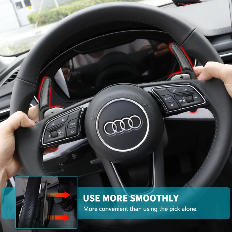

For Audi A4 A7 S6 S7 Carbon Fiber Gear Shift Steering Wheel Extension Paddle 2013-2016 Car Accessories
