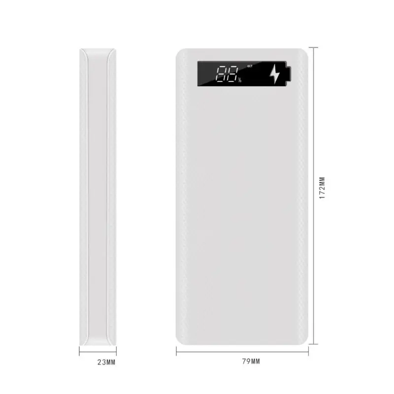 QC3.0 PD LCD Display DIY 8x18650 Battery Case Power Bank Shell Portable External Box without Powerbank Protector E56B | Электроника