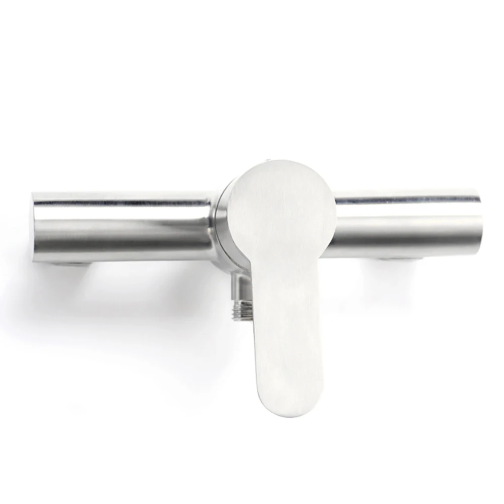 304 stainless steel hot and cold water mixer wall mounted metal handle shower faucets for bathroom free global shipping