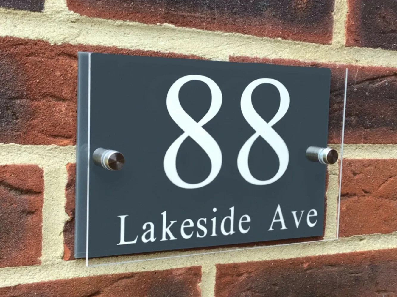 DIY Домашний номер современный серый декоративный табличка с номером/дверной