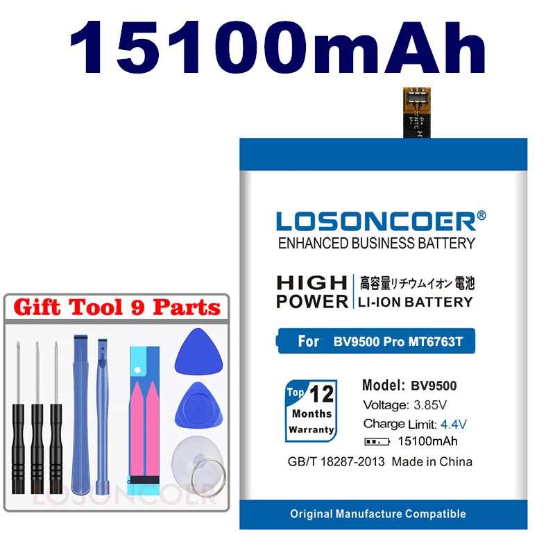 Аккумулятор LOSONCOER BV9500 15100 мАч для Blackview Pro MT6763T 536380 + номер отслеживания Бесплатные