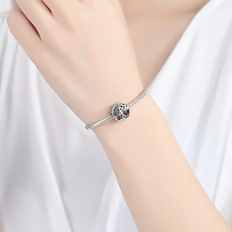 Аутентичный шарм Золушкиной тыквенной кареты из серебра 925 пробы с золотой короной, подходит для оригинального браслета.