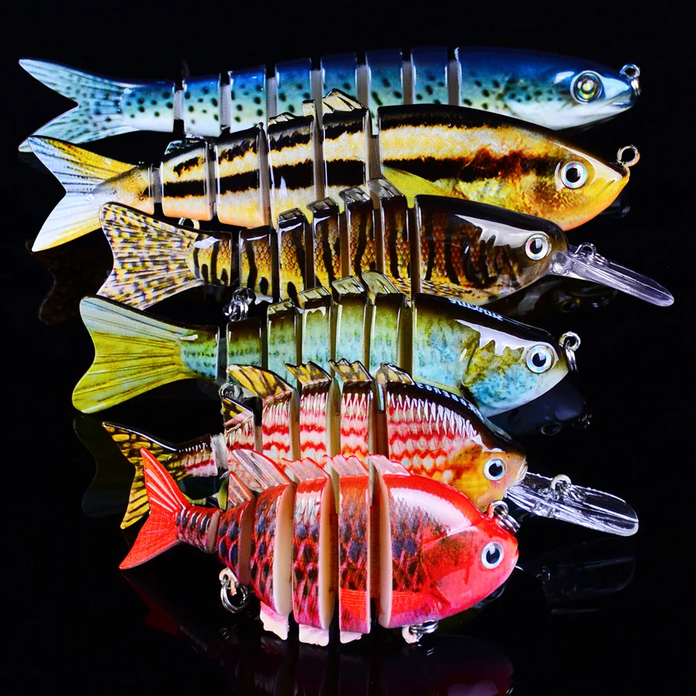 

6Pcs Swimbait Wobblers Artificial Multi Jointed Sections Bait Pike Fishing Lure Set Trolling Hard Bait Carp Fishing Tackle Pesca