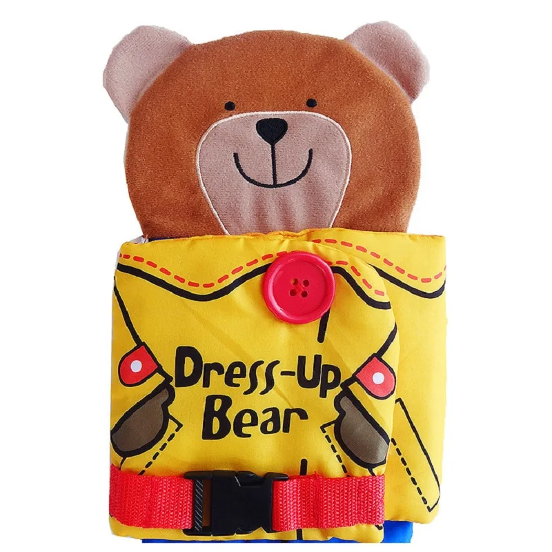 Игрушки Монтессори для раннего развития детей кролик медведь тканевая книга