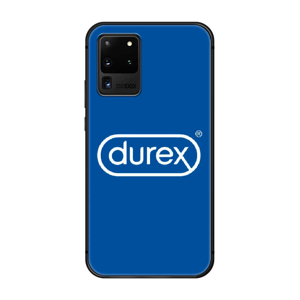 

Durex Phone Case Cover Hull For Samsung Galaxy S 6 7 8 9 10 e 20 edge uitra Note 8 9 10 plus black hoesjes fashion waterproof