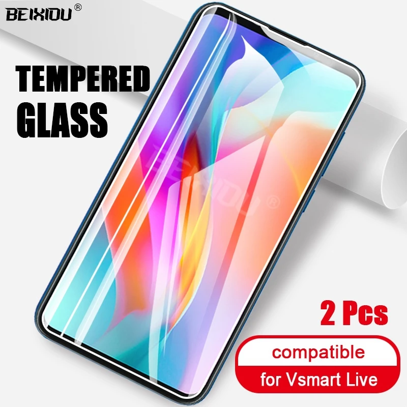 2 шт Полное закаленное стекло для Vsmart Live защита экрана 2.5D 9h защитная пленка| |
