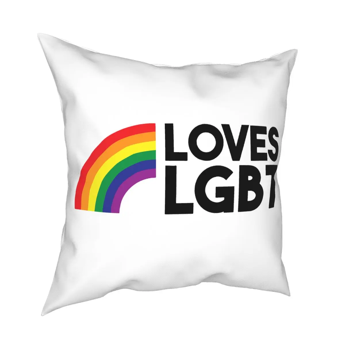 

LOVES LGBT Throw Pillow Cover Cushions for Sofa Pride Bisexual Lesbian Gay Rainbow Harajuku Casual Pillowcover Home Decor