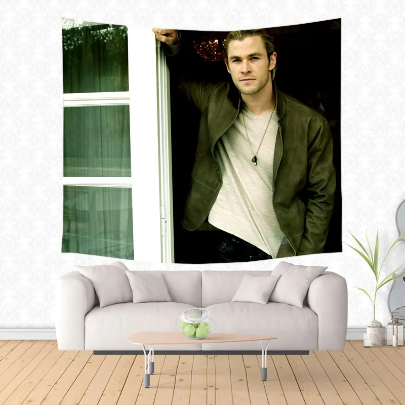 Гобелен с принтом Криса хемворта на заказ настенные гобелены рождественское
