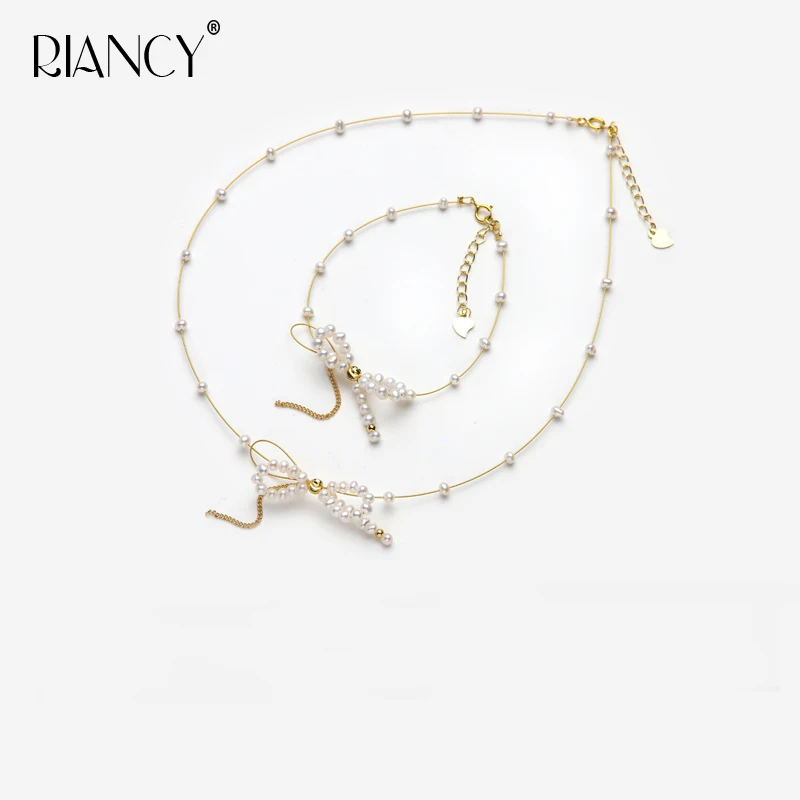 Модное ожерелье из жемчуга в виде звездного небольшого пресноводного цепочка до