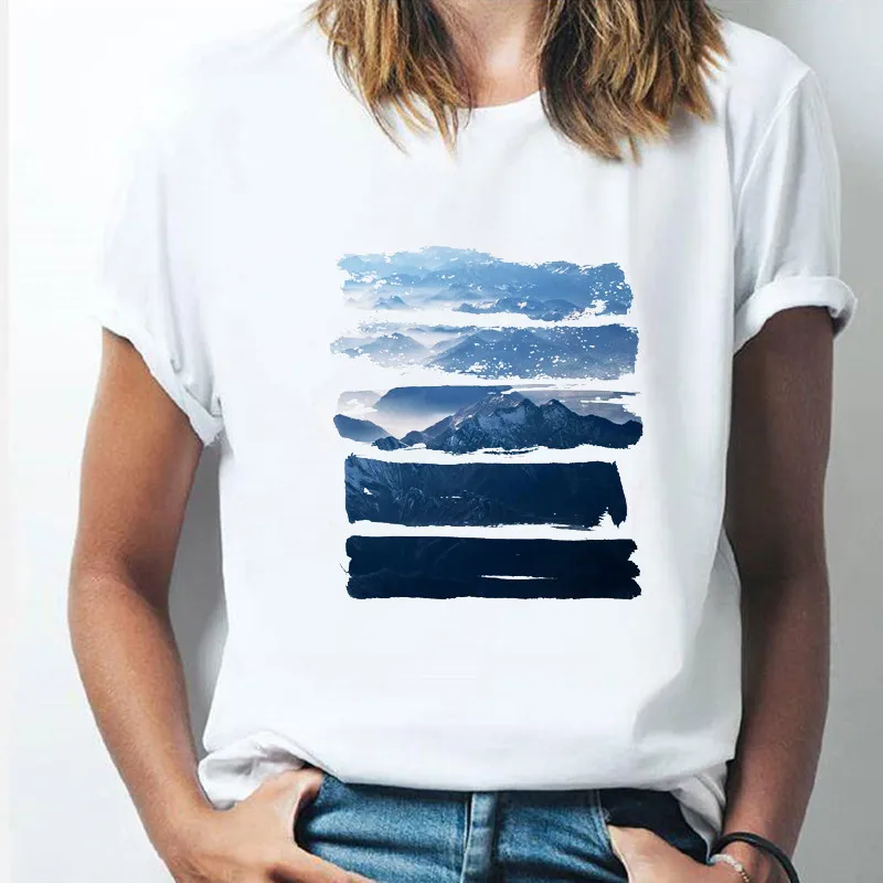 

Women Ocean Sea Turtle Pattern Print T-shirt Casual Women's Summer Short-Sleeved Popular Design Harajuku Tshirt Female Tees Top