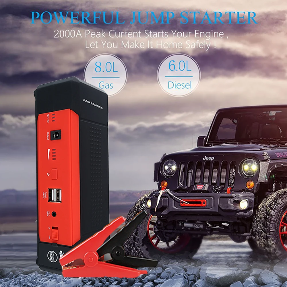 Ультратонкий литиевый стартер 2000 а пиковый Усилитель мощности аккумулятора