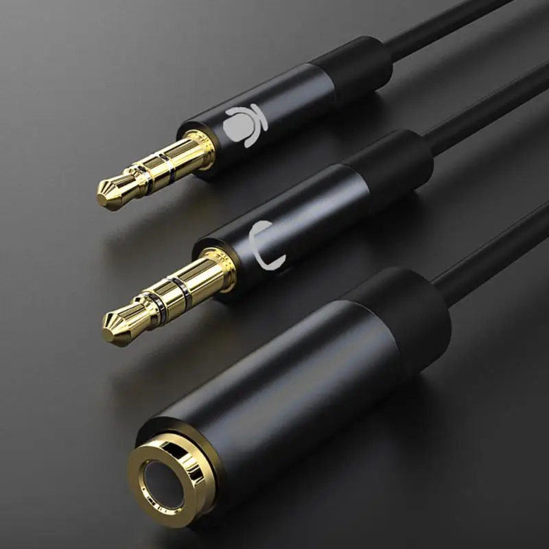 

2IN1 3.5MM Jack Headphone Audio 1 Female To 2 Male Adapter Cable Stereo Headphone Audio Y Splitter Aux Extension Cable