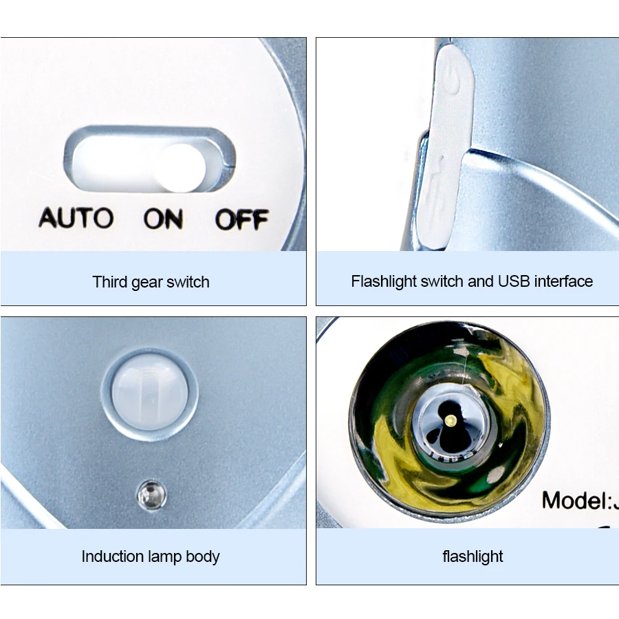 Светодиодный ночник EeeToo с датчиком движения портативный USB зарядкой для