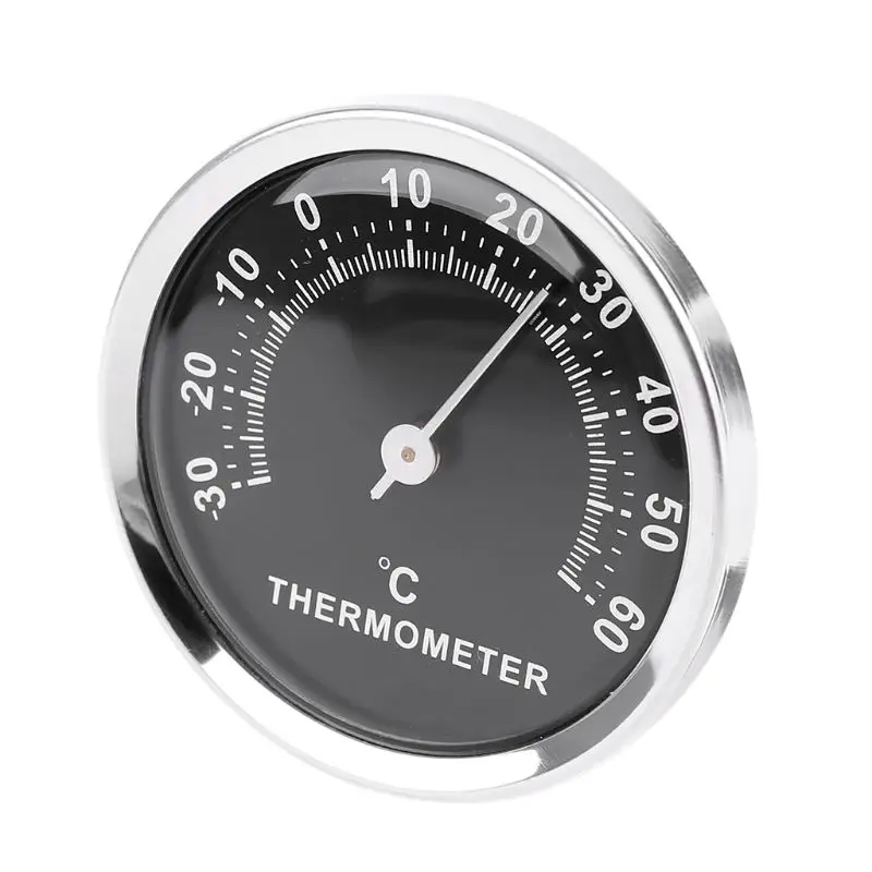 

Mini 58mm Car Temperature Meter Thermometer Aluminum Alloy Metal Analog Therometer With Double-sided sticker Instrumentation