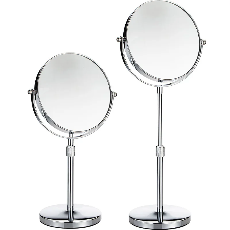 

Настольное зеркало для макияжа, гибкое увеличительное двухстороннее зеркало с регулируемой высотой и 3X увеличением, туалетный столик