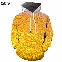qciv beer hoodie men bubble hooded casual art hoodie print novel hoody anime unisex streetwear autumn pocket high quality