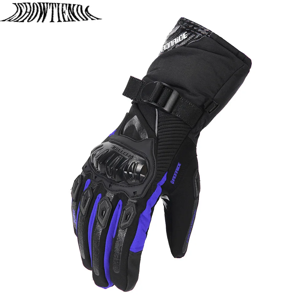 

Motocross Winter Riding Gloves Windproof Plush Warm Touch Screen Cross Country Long Gloves Motocicletas Electric for Women Men