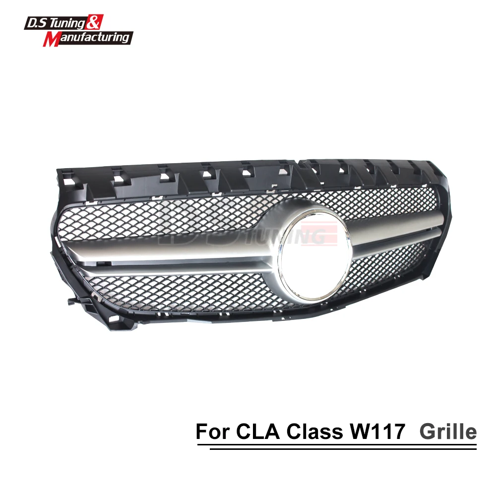 W117 решетка радиатора для Mercedes CLA Kindey Grill ABS Материал серебристый/черный цвет 2014