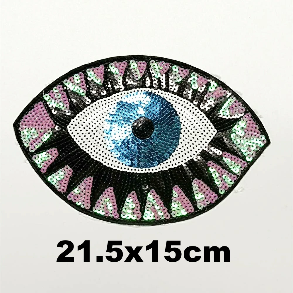 

Design large embroidery big eyes animal cartoon patches for clothing HE-3230