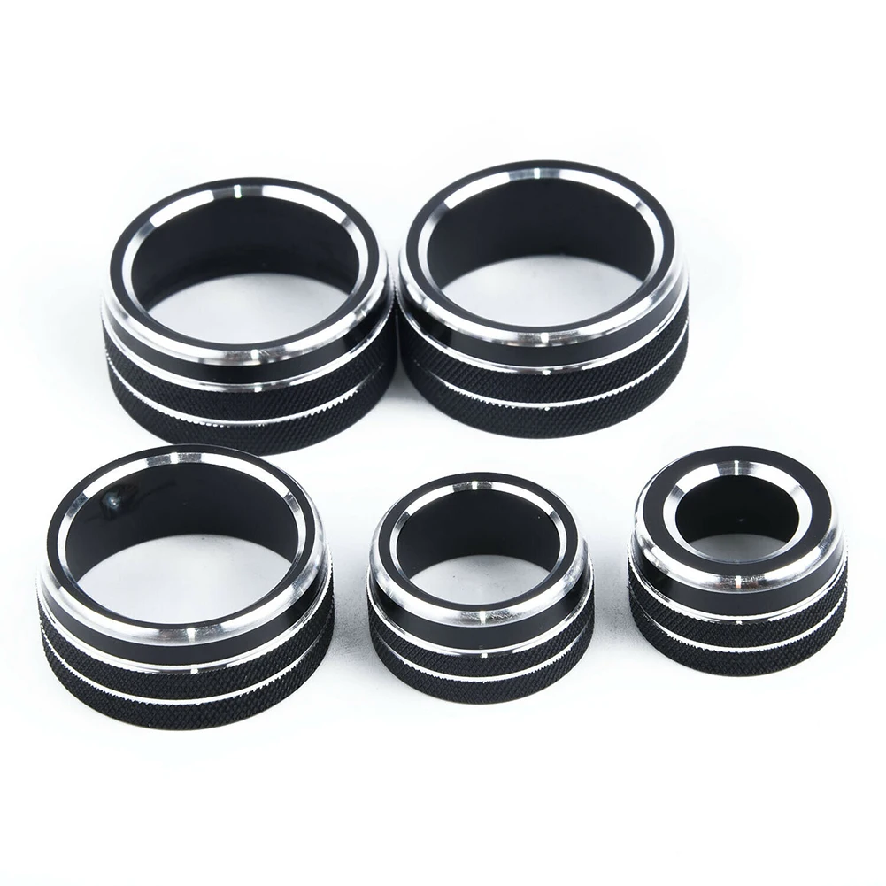 5pcs/set Car Interior Air Condition Audio Function Rear View Mirror Button Circle Trim For Toyota Camry 2018 | Автомобили и