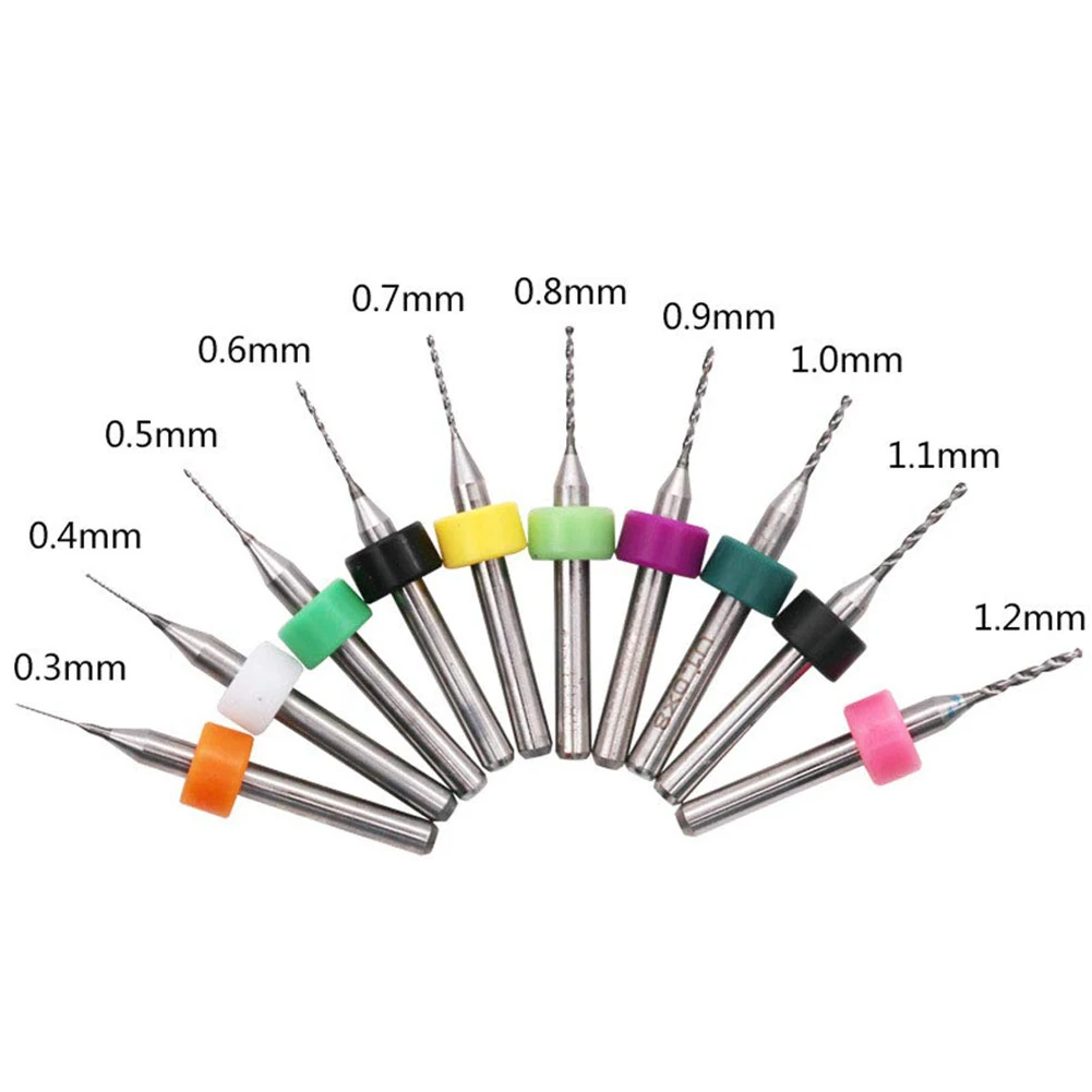 

10PCS 0.3-1.2mm Metal Tungsten Steel Drill Bits Mini Engraving Drill Bits PCB Print Circuit Micro Drill Bits DIY Accessory Nice