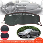 Нескользящий кожаный коврик для Nissan Sentra B17 2013  2019 Pulsar Sylphy, накладка на приборную панель, солнцезащитный козырек, аксессуары для приборной панели 2016 2017