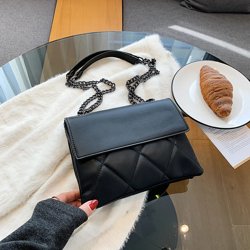 

PU Leather Crossbody Bags for Women 2021 Small Classic Shoulder Handbags and Purses Women's Luxury Trending Cross Body Bag
