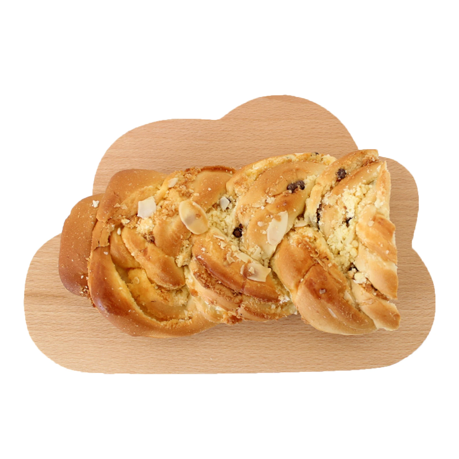 Разделочная доска однотонная Милая облакообразная деревянная сервировочная для