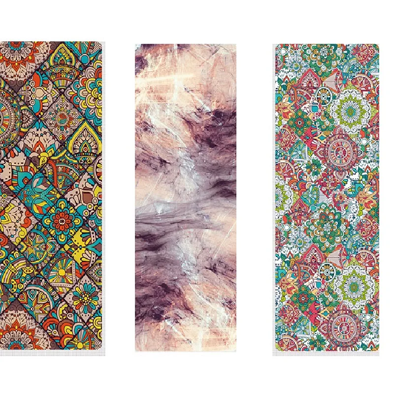 

1.5MM Bohemian Style Printed Yoga Mat Natural Rubber Anti Slip Foldable Exercise Mat For Fitness Pilates Gymnastic Travel Mat