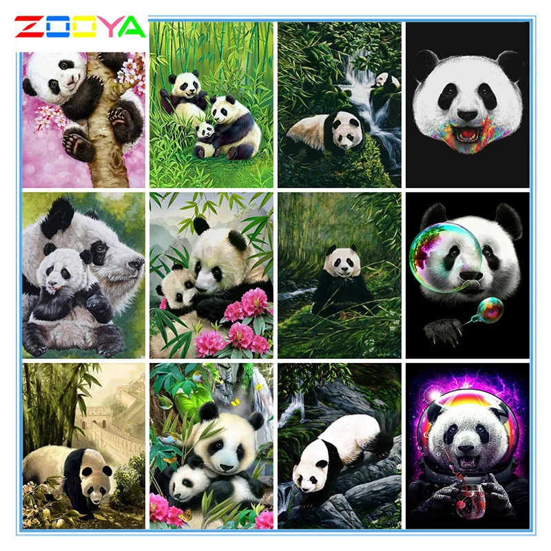

Full 5D Diy Square Diamond Painting Panda Cross Stitch Embroidery Mosaic Animals Diamond Art Animals Handwork Home Decor Lx927