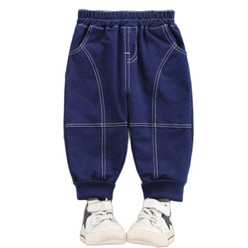 

Jeans for Kids Boys Trousers Autumn 2021 New Spring Fashion Casual Loose Children Baby Elastic Waist Boy Denim Long Pants