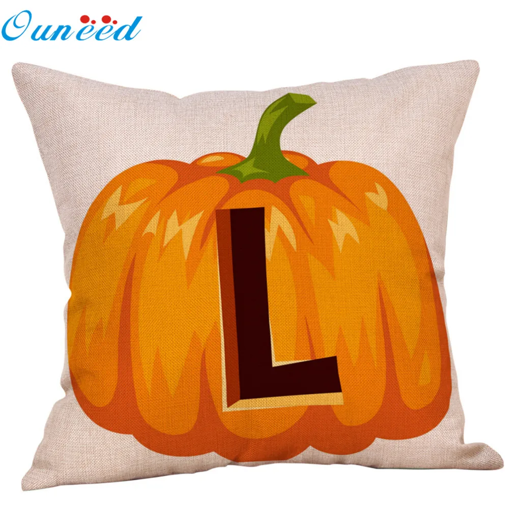 Ouneed Подушка Чехол Хэллоуин письмо с принтом &quotтыква&quot Наволочка на подушку