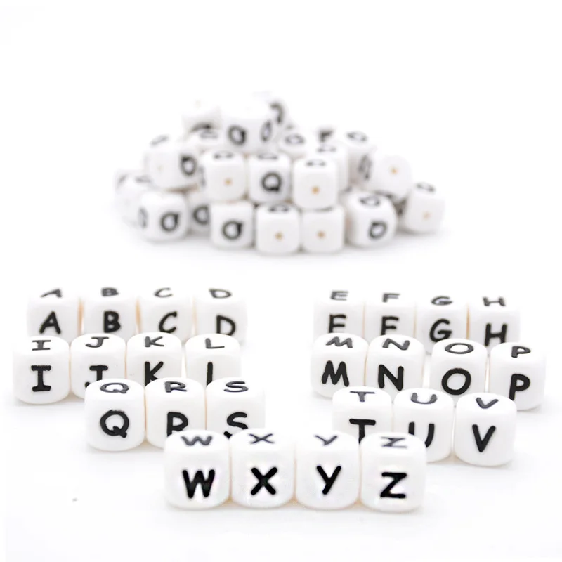 1pcs 12mm Silicone Alphabet Beads Letter Teething Wholesale | Украшения и аксессуары