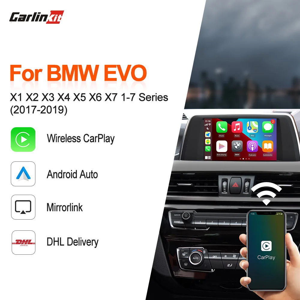 

Carlinkit 2.0 Wireless Auto Smart Box for BMW EVO CarPlay Android Auto Mrrorlink AirPlay Map Multimedia Retrofit Navigation Kit