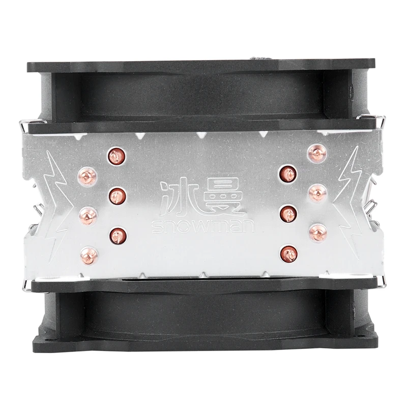 Кулер для процессора с изображением снеговика 4PIN 6 тепловых двойных вентиляторов