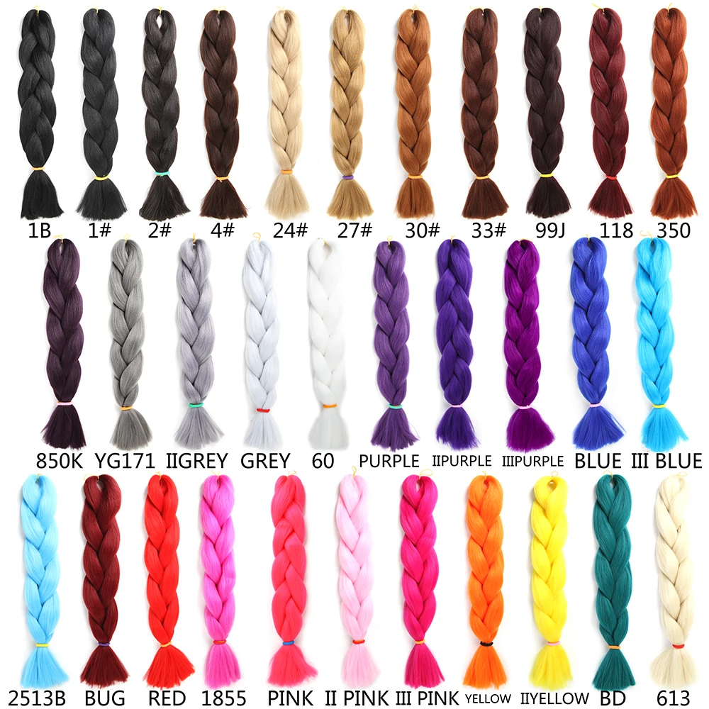 Natifah Jumbo Braiding Hair Bug Color Hair Braids Dreadlocks Hair Jumbo Box Braids Kanekalon For Hair Extensions Braiding Hair