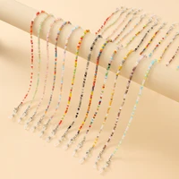 fashion boho colorful crystal beads eyeglass neck chain necklace for women simple sunglasses necklaces female jewelry