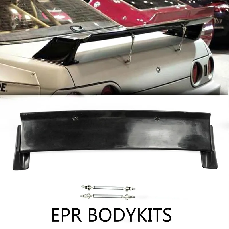 

For Nissan Skyline R32 GTR GT-R ROB Style Fiberglass Rear Spoiler(Include Support Rod) FRP Fiber Glass Trunk Wing Splitter Lip