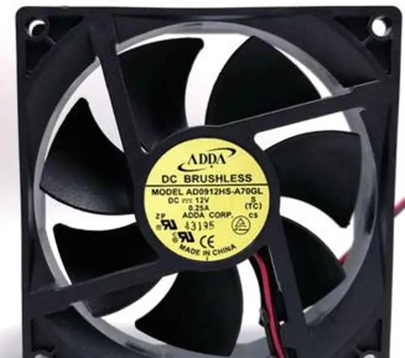 Для ADDA AD0912HS A70GL Вентилятор охлаждения сервера DC 12V 0.25A 92x92x25 мм 2 провод|Чистящие