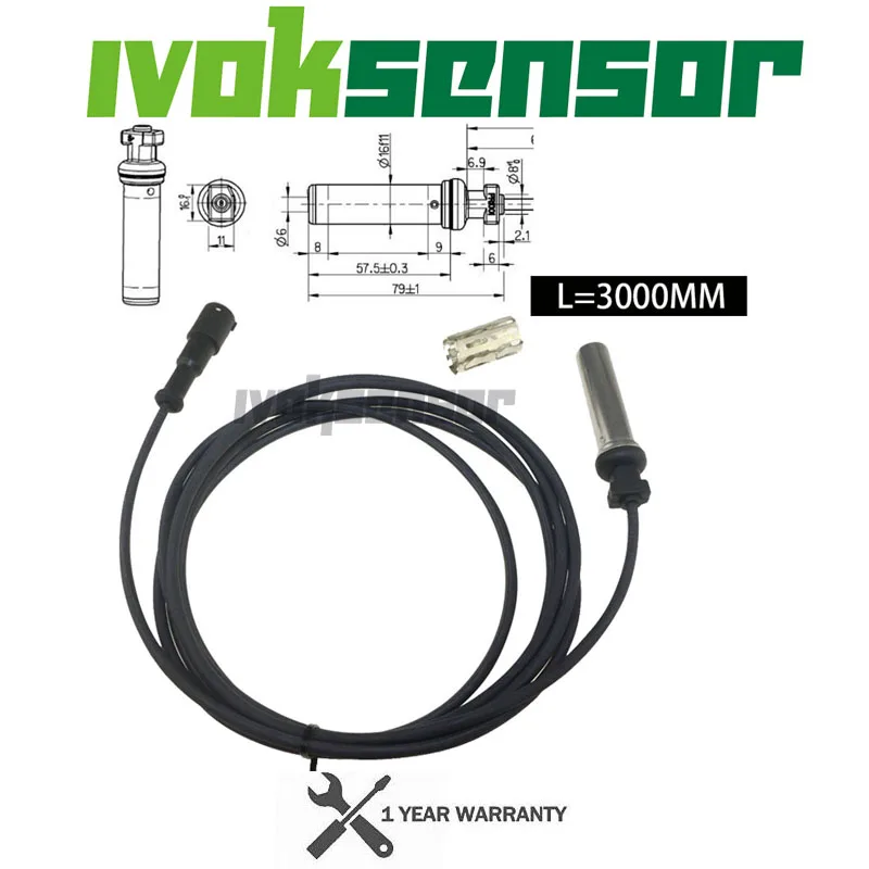 Датчик скорости колес ABS датчик L = 3000 мм для освещения MB ACTROS ATEGO AXOR 4410359262 4410359252